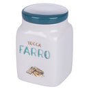 Barattolo Farro 9,5x9,5x14,5 cm in New Bone China VdE Tivoli 1996 Le Travisate Bianco
