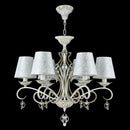 Lampadario Elegant in Metallo Monile Bianco con Oro