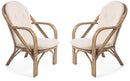 Poltrona da Giardino 64x77x89 cm in Rattan con Cuscino Golf Beige