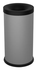 Pattumiera Gettacarte Ø31xh72 cm Autoestinguente In Acciaio Verniciato Grigio