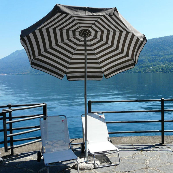 Ombrellone da Giardino Ø2 m Palo Ø33 mm in Acciaio Maffei Venezia Duplex Tortora/Bianco e Tortora online