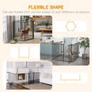 Cancelletto di Sicurezza per Animali Domestici 123x102x90 cm in Metallo e Plastica Nero