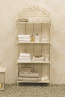Portapiante Emma 4 Piani 60x32x160 h cm in Acciaio Bianco