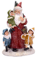 Babbo Natale in Resina H26 cm con Bambini
