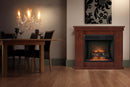 Camino Elettrico da Pavimento Effetto Fiamma 2000W Vannini Chiara Slim Noce