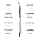 Asse da Stiro Completo Festival Profi 125x48 cm con Piano Stiramaniche e Ripiano Regolabile in Altezza