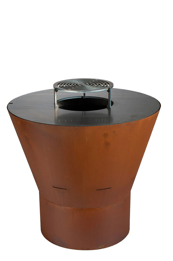 online Barbecue a Legna Ø60x66 cm Azalea in Acciaio Effetto Ruggine