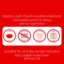 Tegame con Coperchio in Vetro Antiaderente 2 Manici Olympia Hard Cook Varie Misure