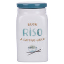 Barattolo Riso 9,5x9,5x18 cm in New Bone China VdE Tivoli 1996 Le Travisate Bianco