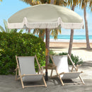 Ombrellone da Spiaggia Salvaspazio Ø190x210 cm con Protezione UV40+ e Borsa di Trasporto Verde      
