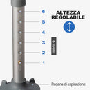 Sedia per Doccia con Imbottitura e Altezza Regolabile Braccioli e Piedini a Ventosa