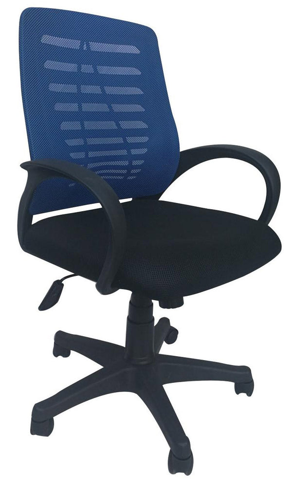Sedia Operativa da Ufficio 60x54x103 cm in Tessuto Blu sconto