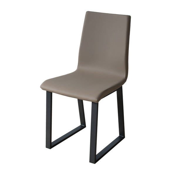 Sedia 40/44x42x86 cm Baffy gambe Antracite in Similpelle Tortora online
