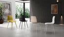 Set 4 Sedie Cover 50x58x85 cm in Polipropilene Senape       