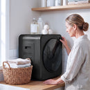 Mini Asciugatrice 2,5 kg 48x44x57 cm con 5 Programmi 800/400 W e Carica Frontale Impilabile da Parete o Autoportante in ABS e Acciaio Inox Nero      