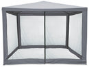 Gazebo da Giardino in Metallo 3x3m con Zanzariera Soriani Dakar Grigio