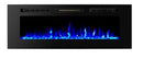 Camino Elettrico da Incasso 46,5x91,4x12,1 cm Effetto Fiamma 1500W Amadeo 36 Nero