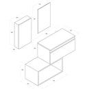 Mobile da Bagno sospeso Ibiza 13 Bianco Opaco Laccato TFT