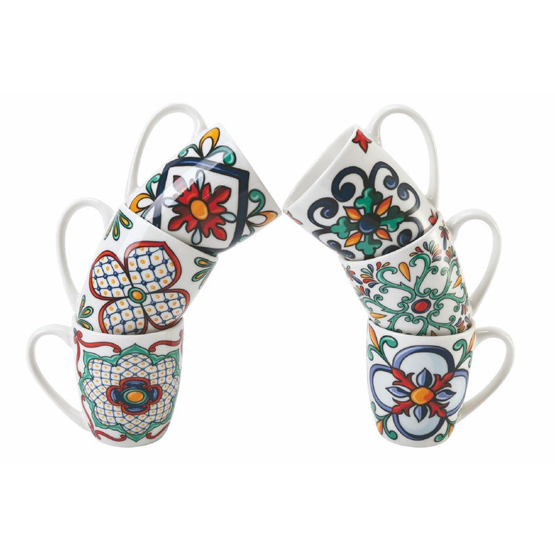 Set 6 Tazzine da Caffè Ø5,8x6,8 cm in Bone China VdE Tivoli 1996 Barrio