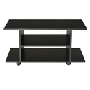 Mobile TV in Legno con Ruote Nero 40x40x80 cm 