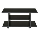 Mobile TV in Legno con Ruote Nero 40x40x80 cm 