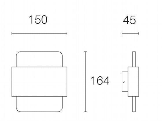 Applique da Esterno a LED 6W+6W 4000K Sovil Grigio
