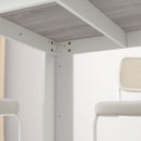 Tavolo da Pranzo Moderno per 4-6 Persone 120x69x75 cm in Legno Grigio e Bianco   