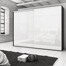 Sistema a Scorrimento Inferiore per Armadio 2 Ante 18 mm con Chiusura Soft Emuca