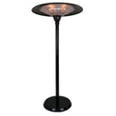 Stufa Elettrica Fungo Riscaldante Infrarossi Saturno Esterno-Interno Regolabile Nero