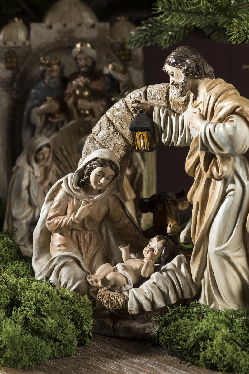 Natività con Grotta H20,5 cm in Resina