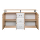 Credenza Nevada 4 ante e 3 cassetti rovere