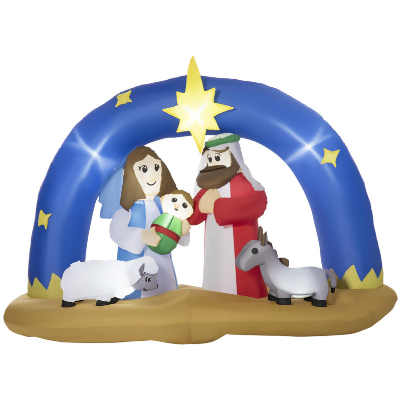 Presepe Di Natale Gonfiabile SOARS 172x76x180 Cm Con Luci LED - Decorazione Per Esterni/Interni Giardino, Cortile