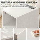 Set 2 Tavolini da Salotto Moderni 25x30x60 cm con Ripiani Aperti 2 Prese AC e 2 Porte USB in Truciolato Bianco      
