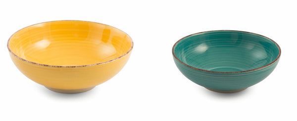 online Set 2 Insalatiere in Gres Villa d'Este Home Tivoli Baita Gialla e Turchese