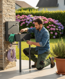 Lavandino a Parete da Giardino con Doppio Rubinetto Belfer 42/PRL Antracite