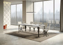Tavolo Allungabile 120-224x90x77 cm Paxon Bianco Frassino Telaio Antracite 