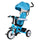 Triciclo Passeggino per Bambini 69x49x98 cm con Parasole e Campanellino Trico Funny Blu
