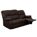 Divano 3 Posti Reclinabile Manuale 194x97x101 cm in Similpelle Rudy Marrone