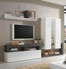 Parete attrezzata Mogol bianco lucido ossido