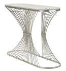 Console Stripe 120x35x79 cm in Ferro e Marmo Argento      