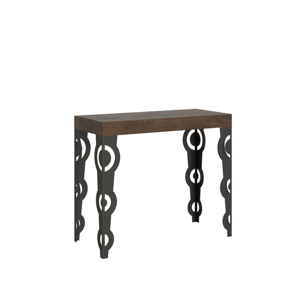Consolle Allungabile 90-196x40x77 cm in Nobilitato Marrone prezzo