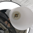 Lampadario a Incasso 2 Paralumi E27 Ø40x25 cm in Metallo  Nero