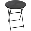 Tavolo da Giardino Ø60x73 cm Rotondo e Pieghevole in Acciaio e HDPE Grigio Scuro      