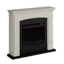 Camino Elettrico da Pavimento 107,2x95,2x24,5 cm Effetto Fiamma 1500W Sined Siena Beige