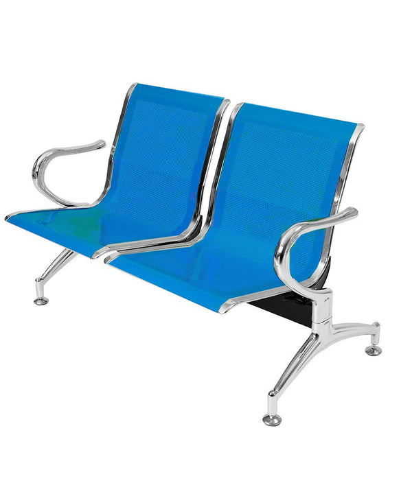 Panca per Sala d'Attesa 2 Posti in Acciaio Blu acquista