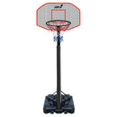 Canestro da Basket Esterno Altezza Allungabile 200-305 cm Nero 