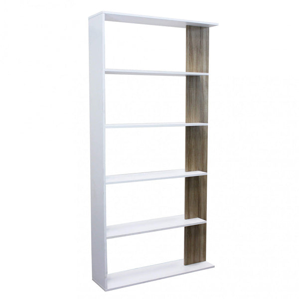 online Libreria Alisha 90x23,5x180 h cm in Truciolare bilaminato Bianco