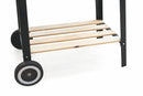 Barbecue a Carbone Carbonella Rettangolare con Ruote Soriani Sun-day Nero