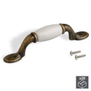 Maniglie per Mobile Interasse 76 mm Zama e Ceramica Bronzo 20 Pezzi Emuca