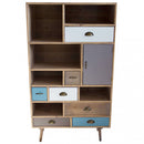 Mobiletto Perth 80x36,5x139 h cm in Legno Multicolor